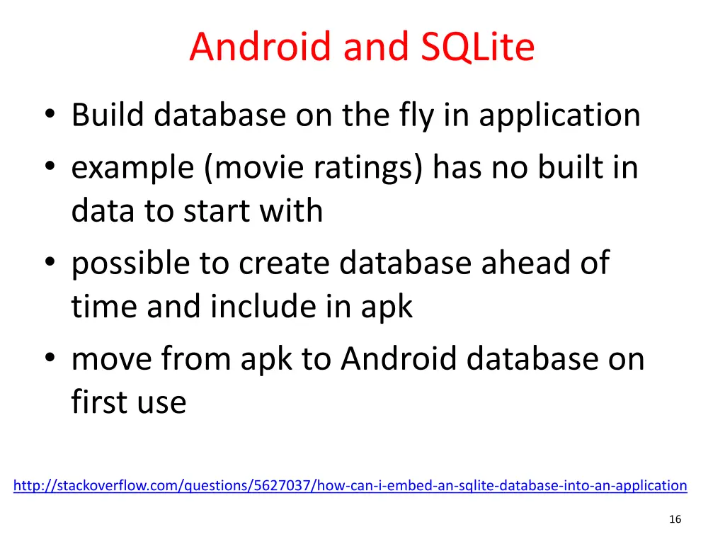 android and sqlite 2