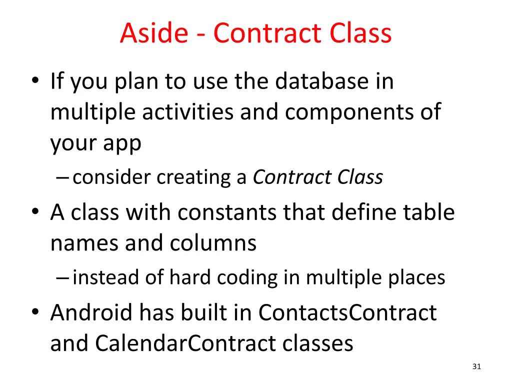 aside contract class