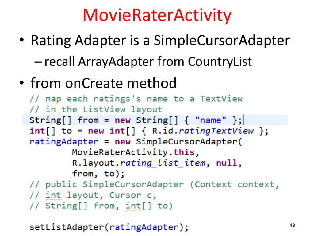 movierateractivity rating adapter