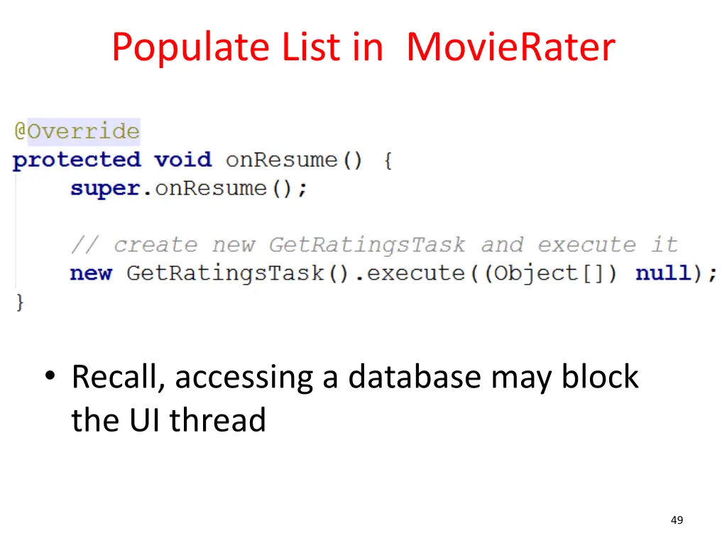 populate list in movierater