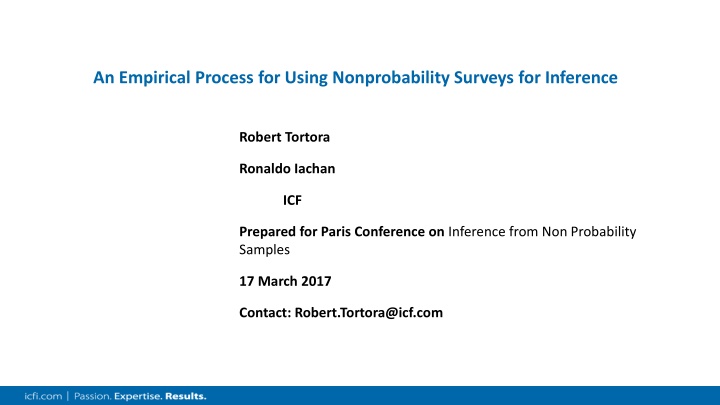 an empirical process for using nonprobability