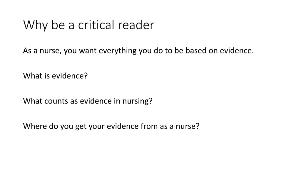 why be a critical reader