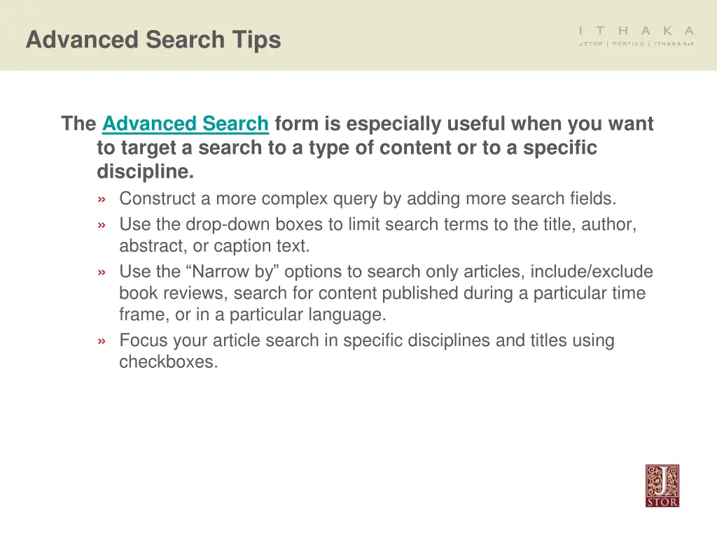 advanced search tips