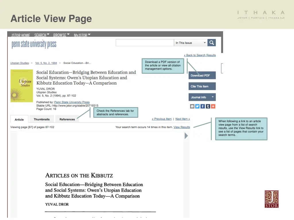 article view page