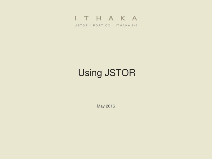 using jstor