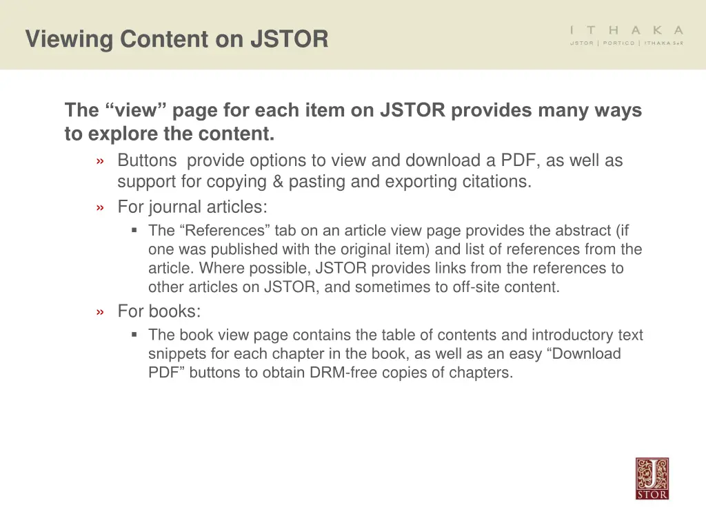 viewing content on jstor