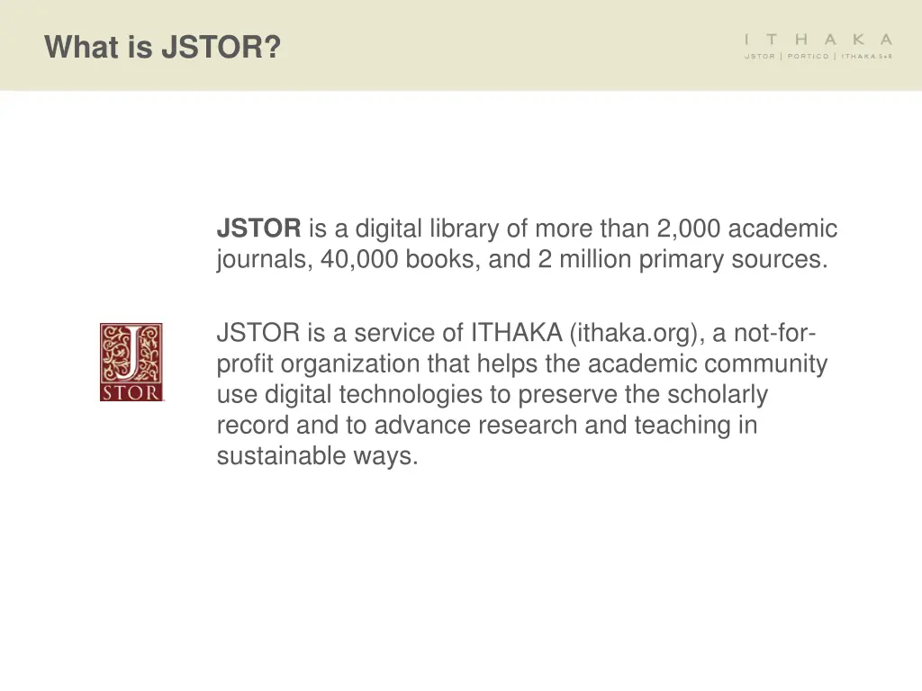 what is jstor 1