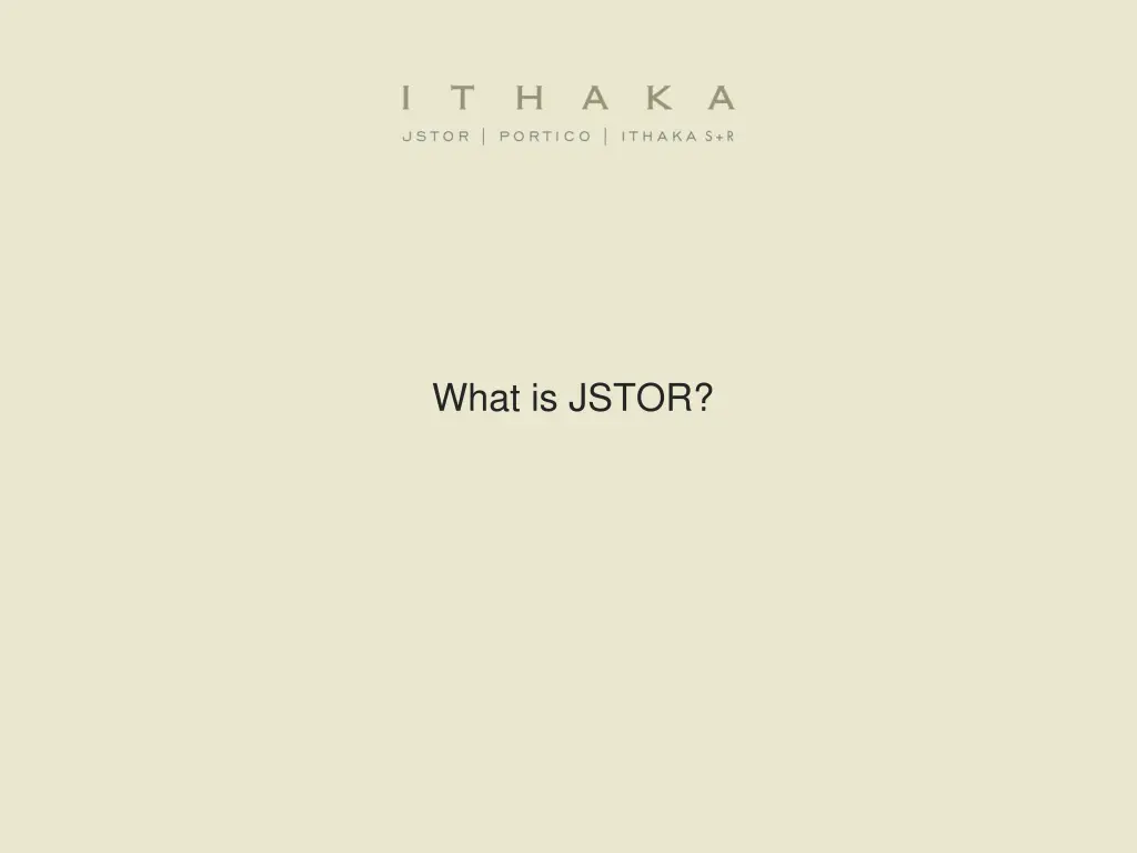 what is jstor