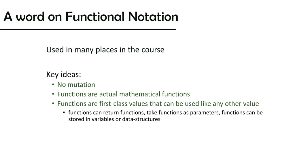 a word on functional notation