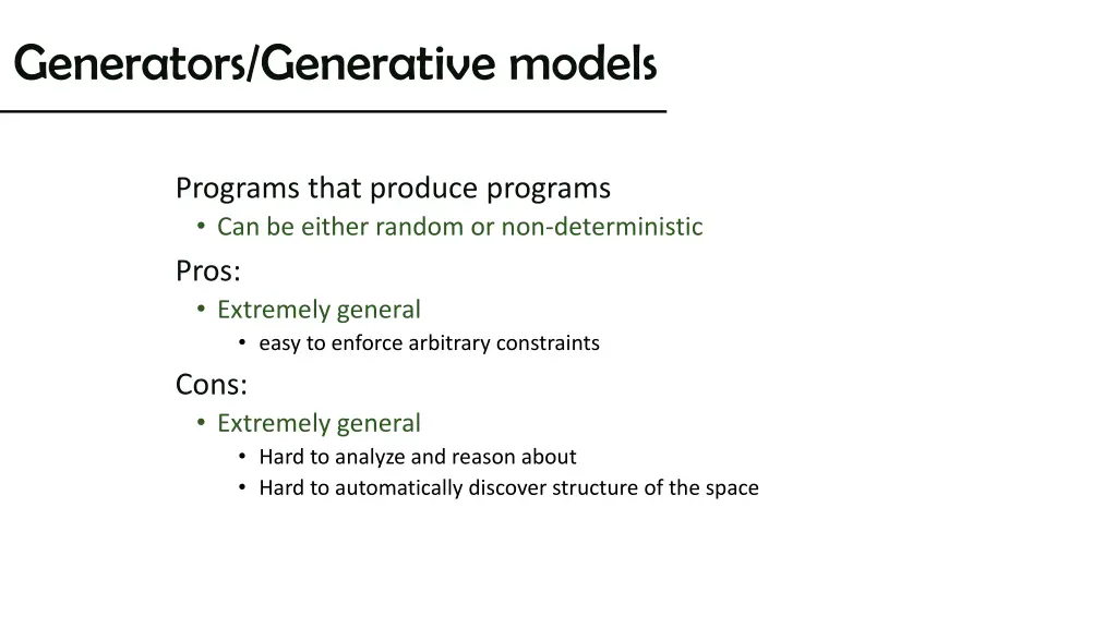 generators generative models