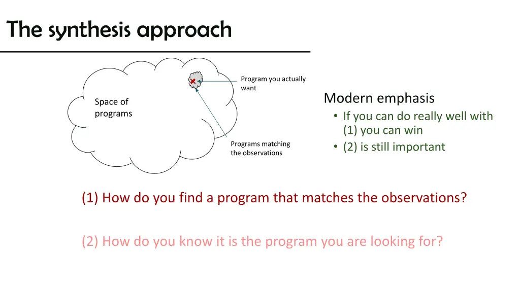 the synthesis approach 1