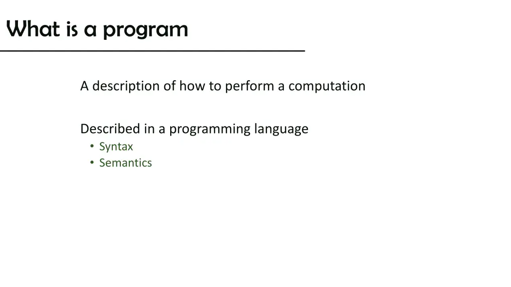 what is a program