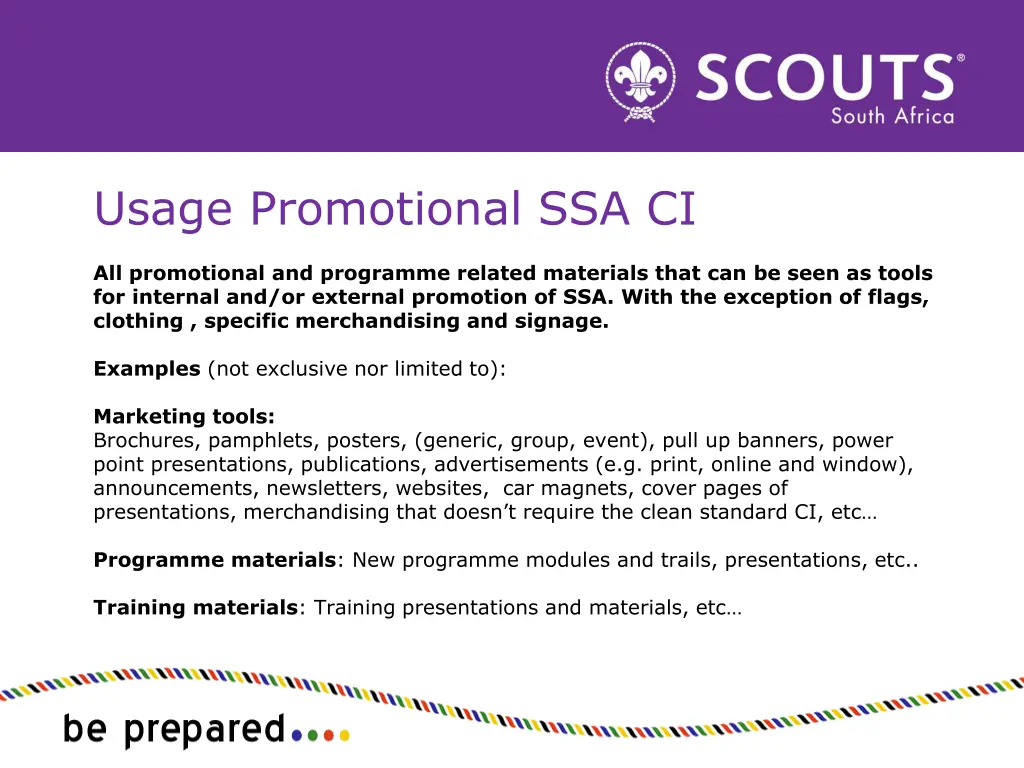 usage promotional ssa ci