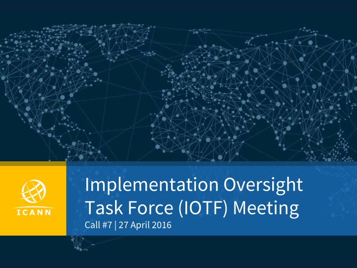 implementation oversight task force iotf meeting