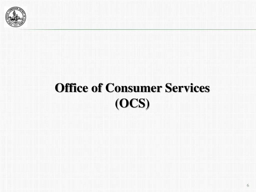 office of consumer services ocs