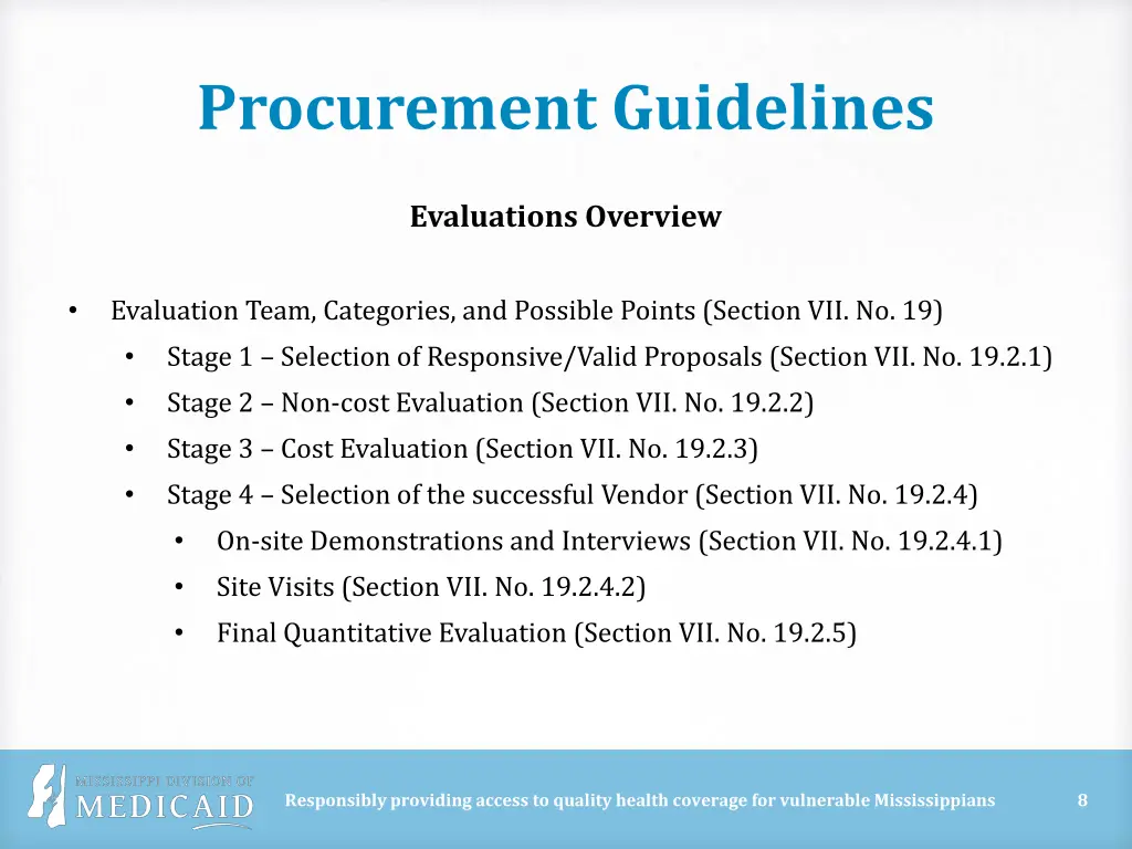 procurement guidelines