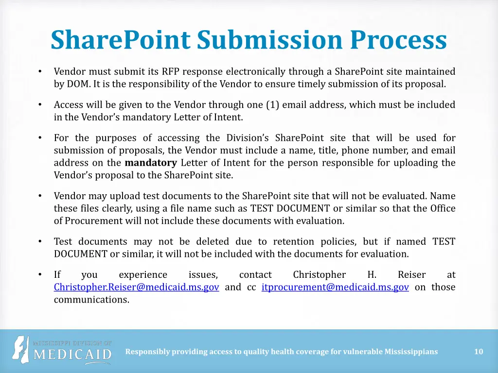 sharepoint submission process