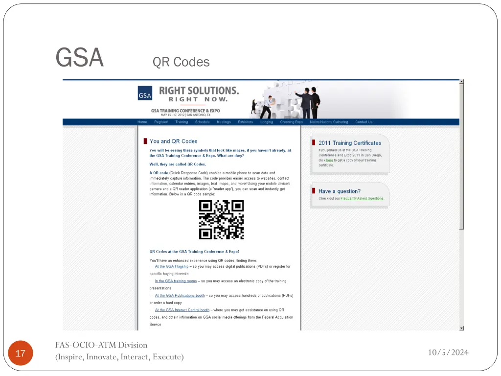 gsa qr codes