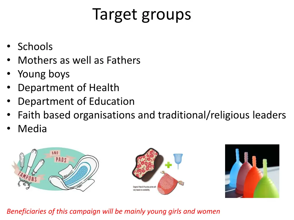 target groups