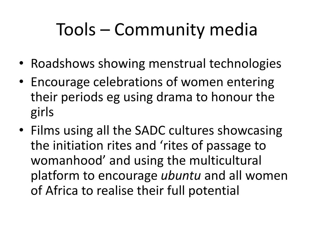 tools community media