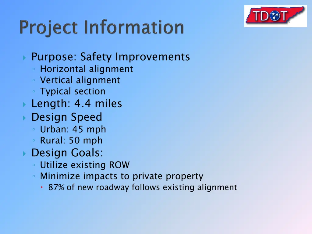 purpose safety improvements horizontal alignment