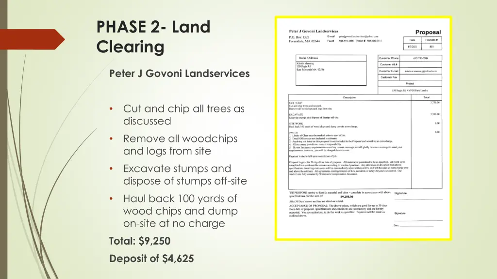 phase 2 land clearing