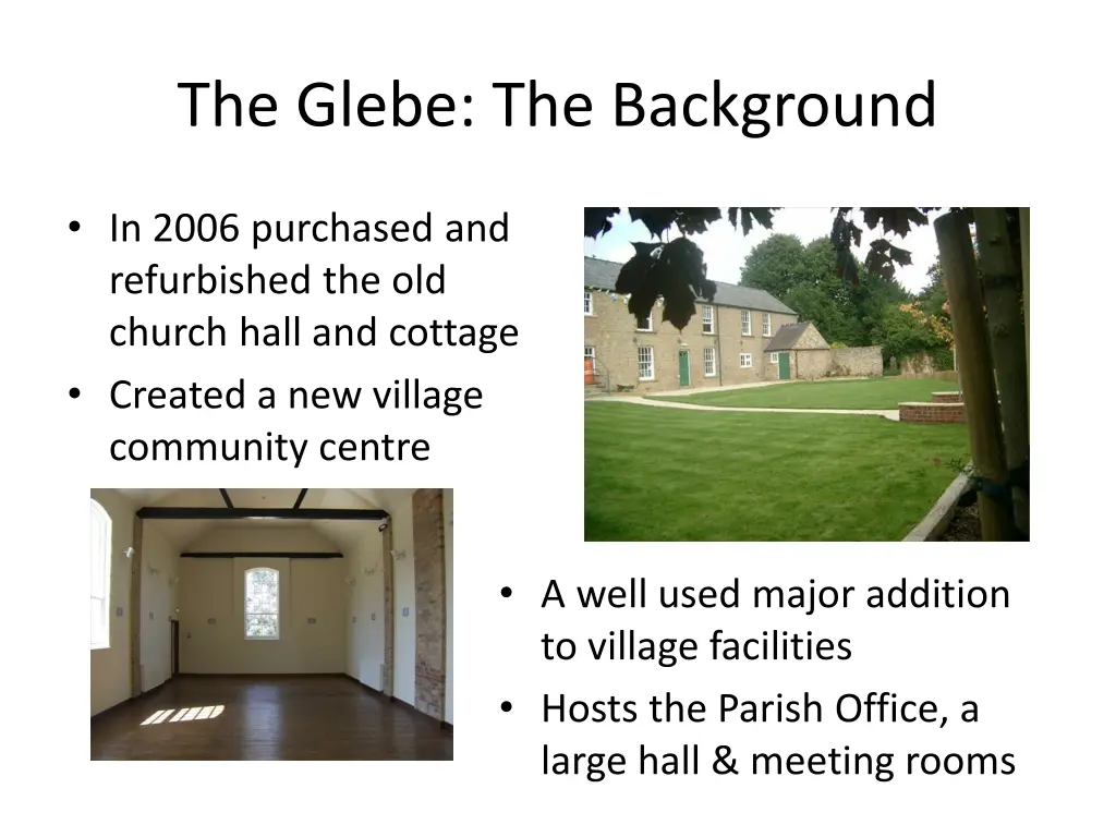 the glebe the background