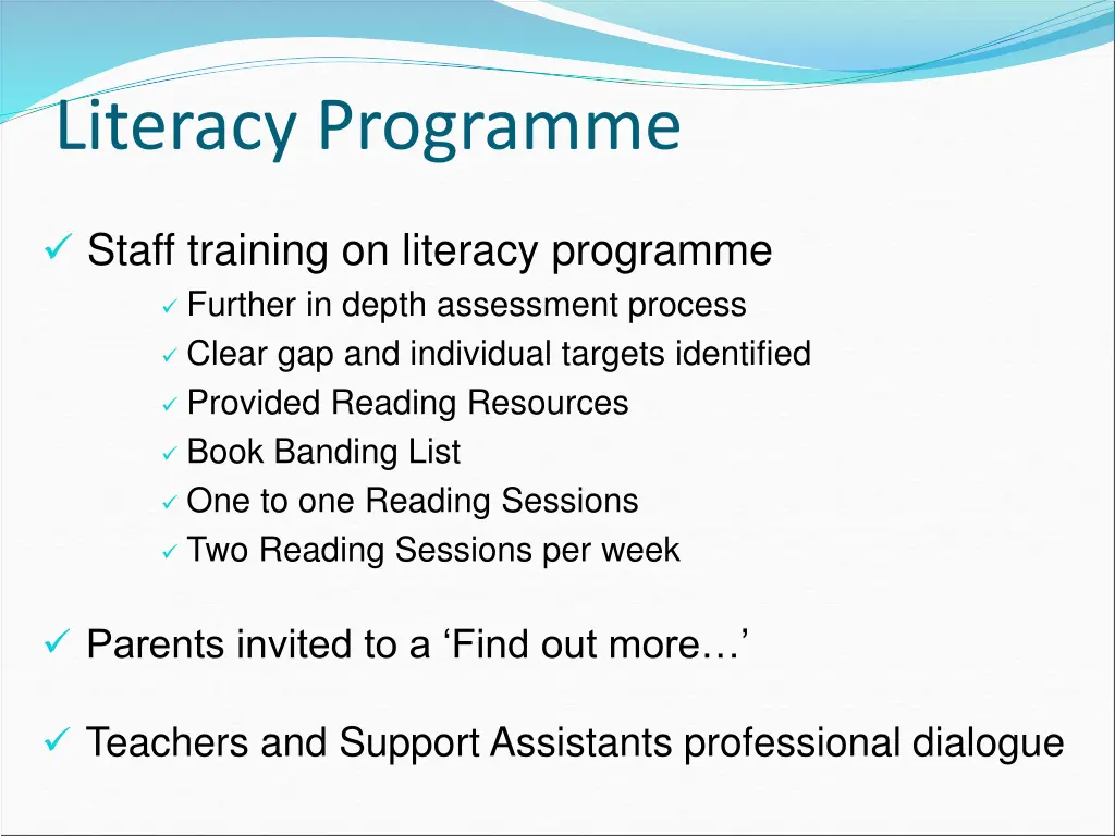 literacy programme