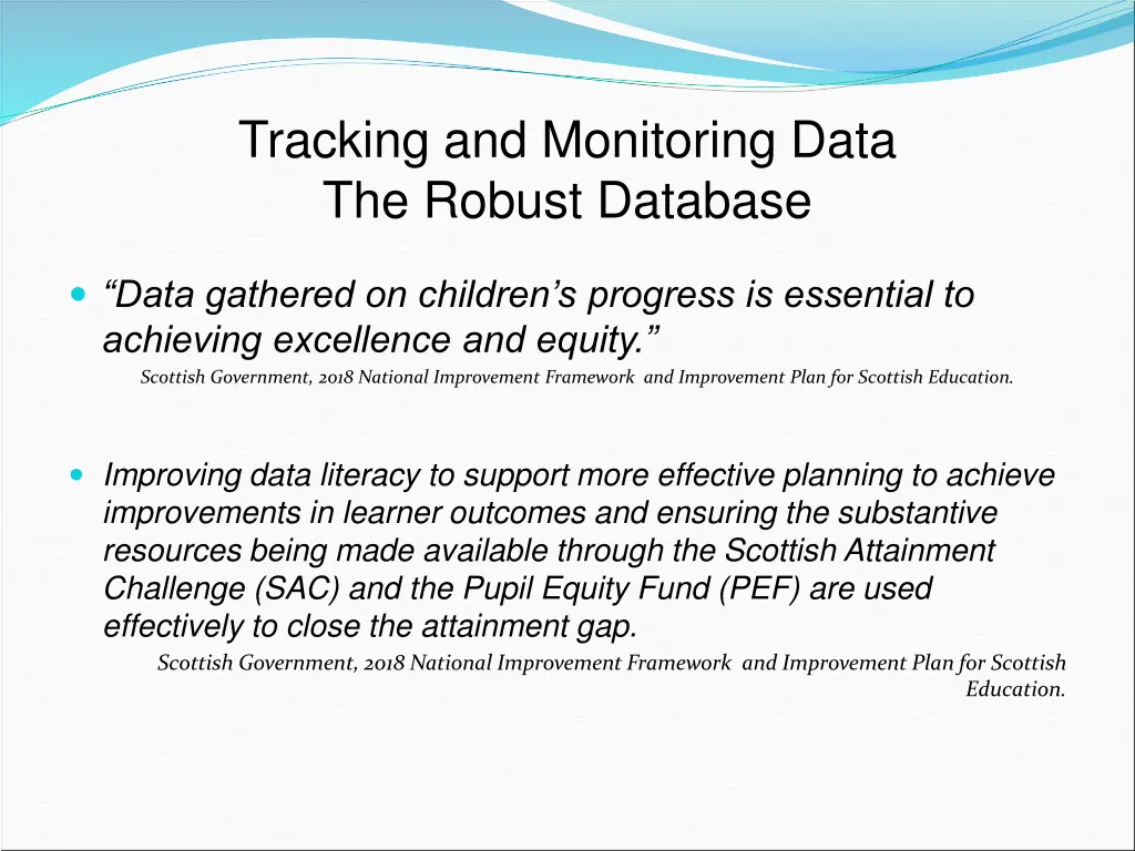 tracking and monitoring data the robust database