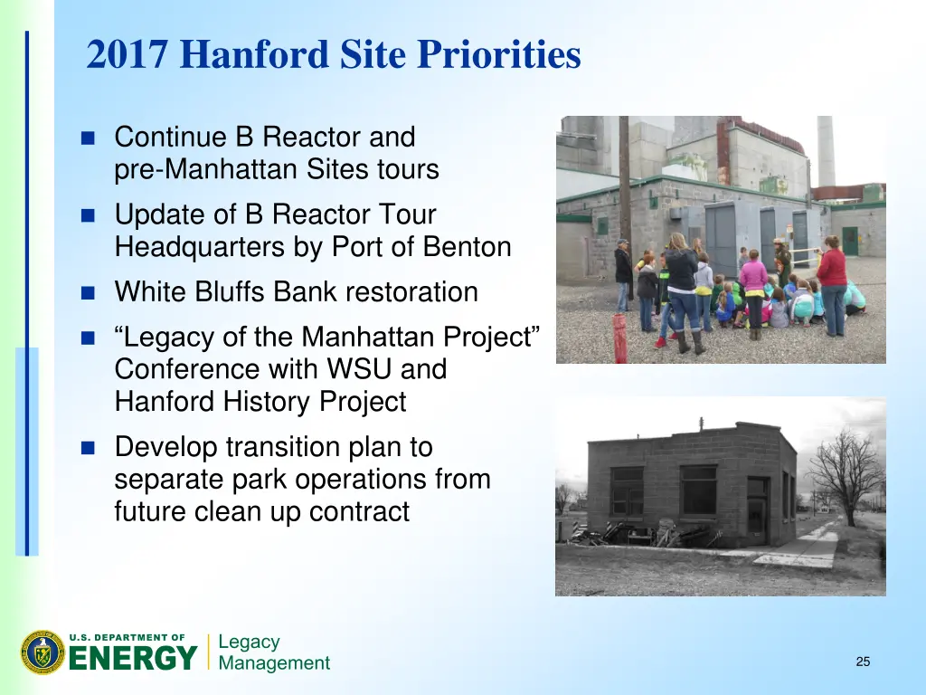 2017 hanford site priorities