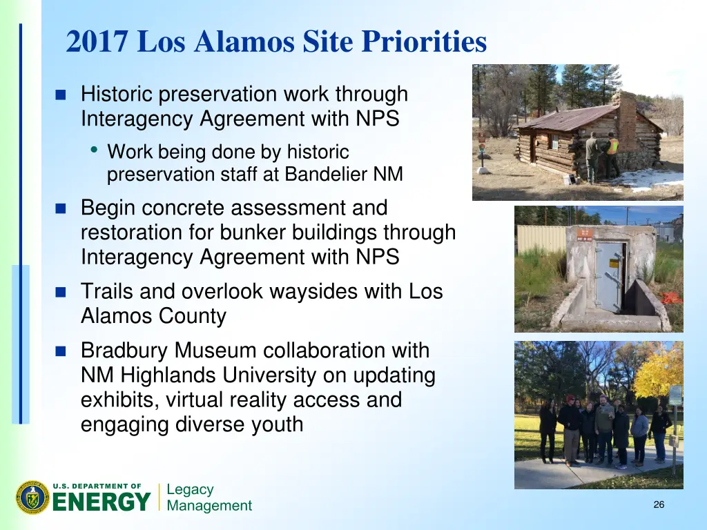 2017 los alamos site priorities