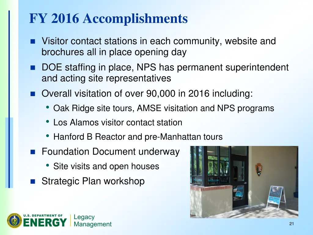 fy 2016 accomplishments