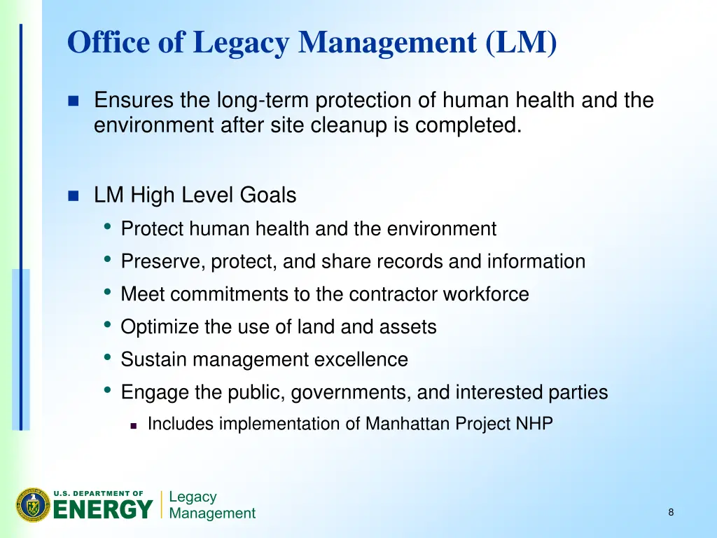 office of legacy management lm