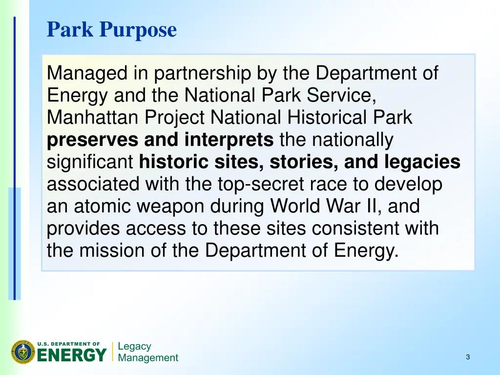 park purpose