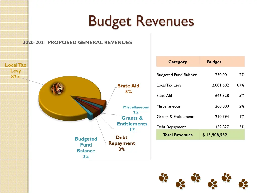 budget revenues