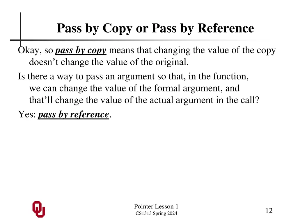 pass by copy or pass by reference