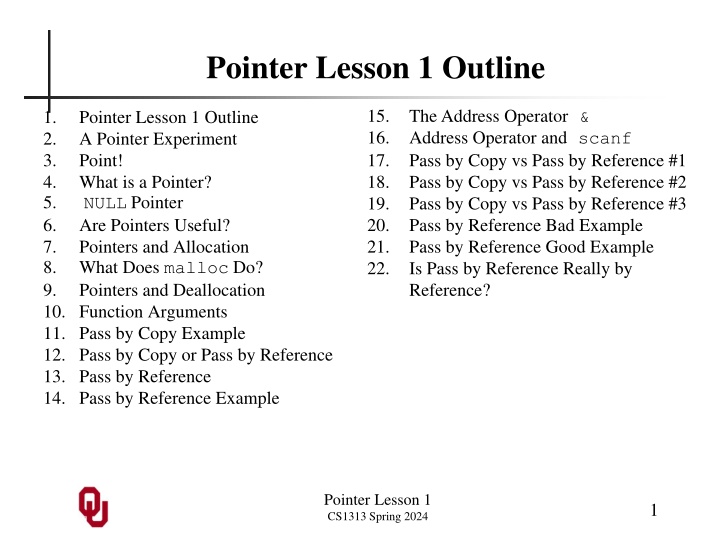 pointer lesson 1 outline