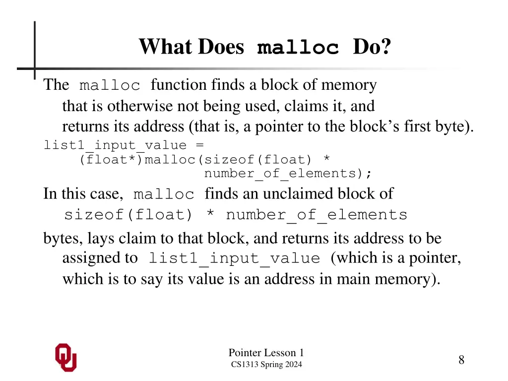 what does malloc do