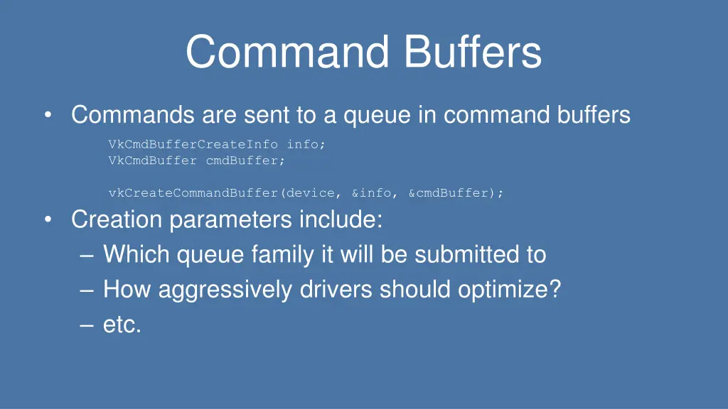 command buffers