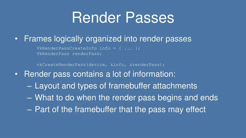 render passes