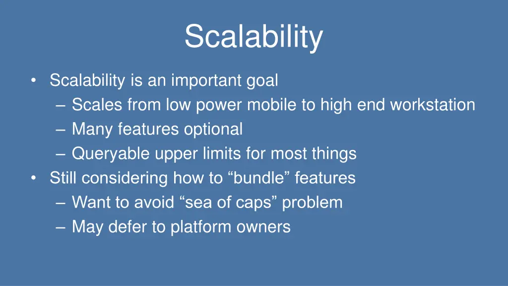 scalability