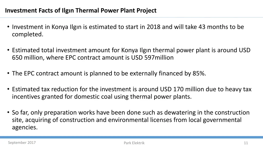 investment facts of ilg n thermal power plant