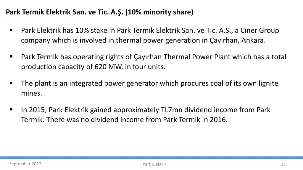 park termik elektrik san ve tic a 10 minority