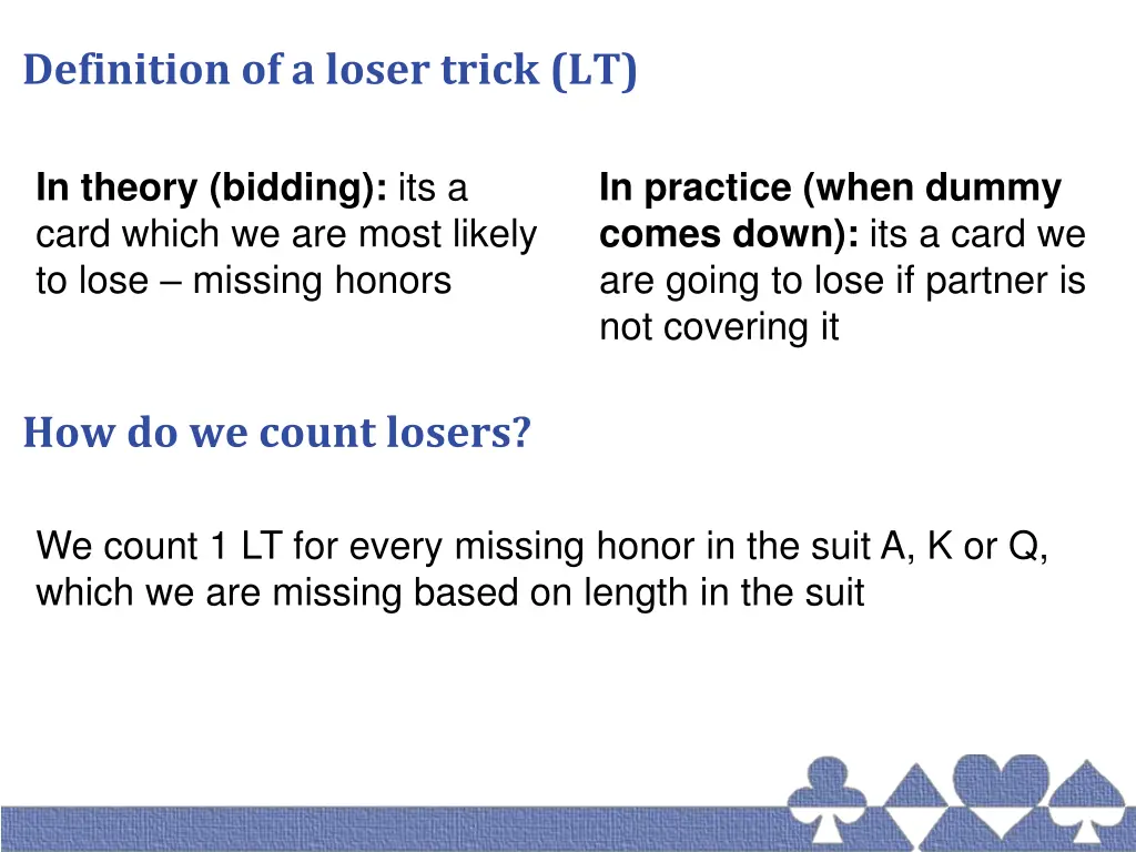 definition of a loser trick lt