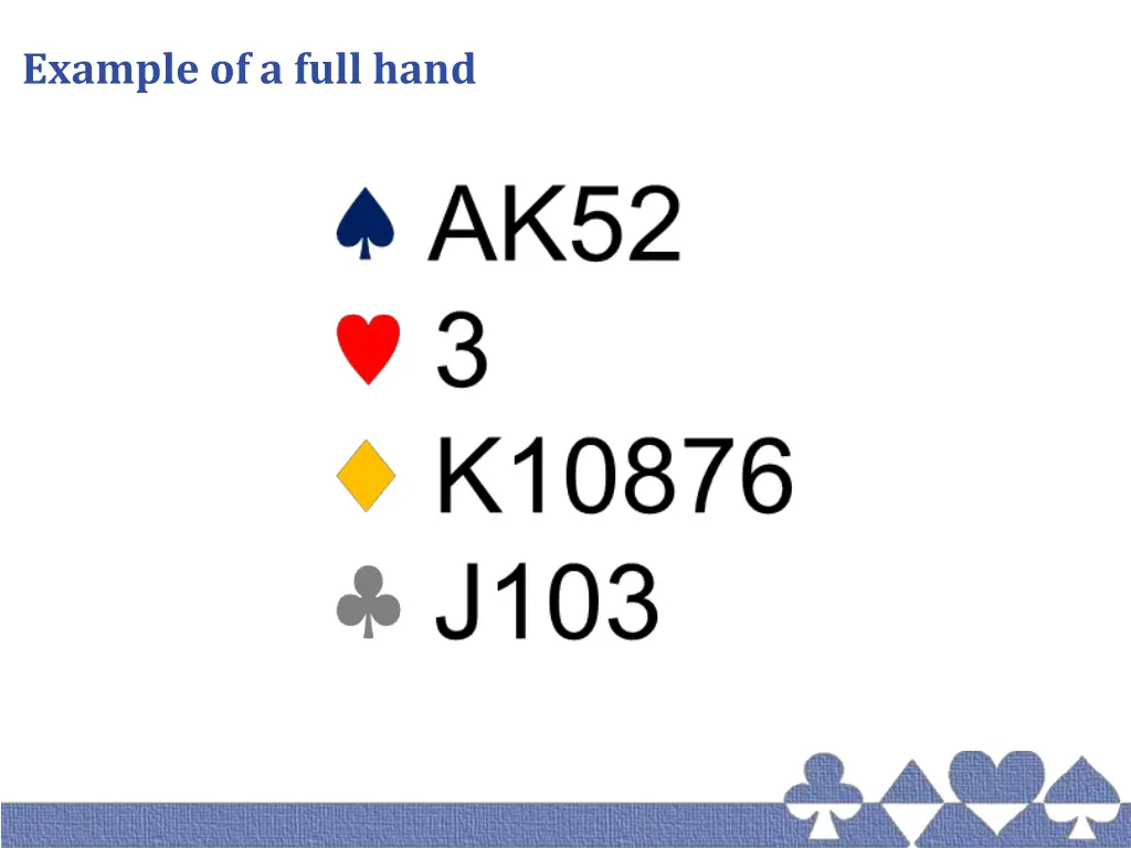 example of a full hand