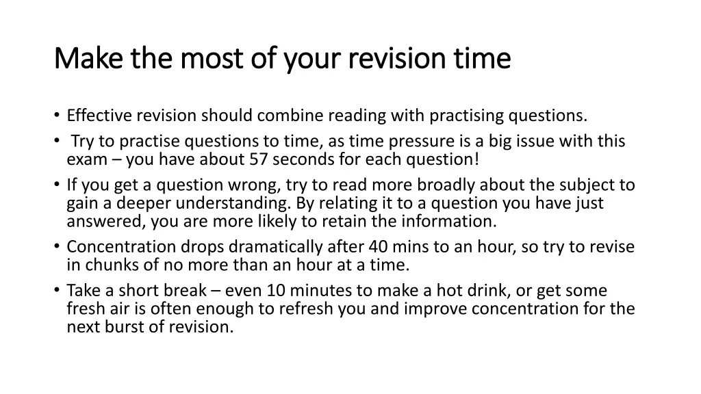 make the most of your revision time make the most