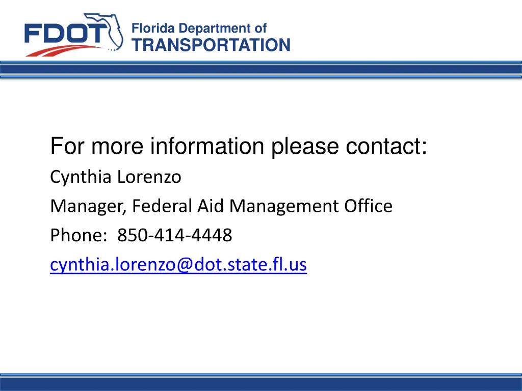 florida department of transportation 1