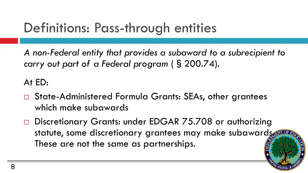 definitions pass through entities