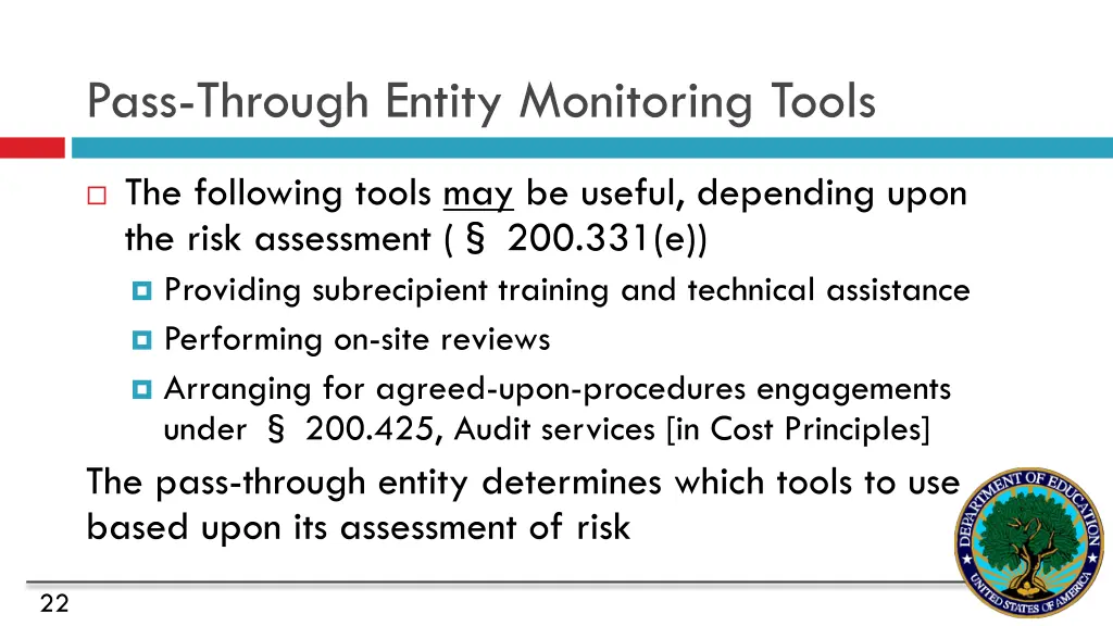 pass through entity monitoring tools