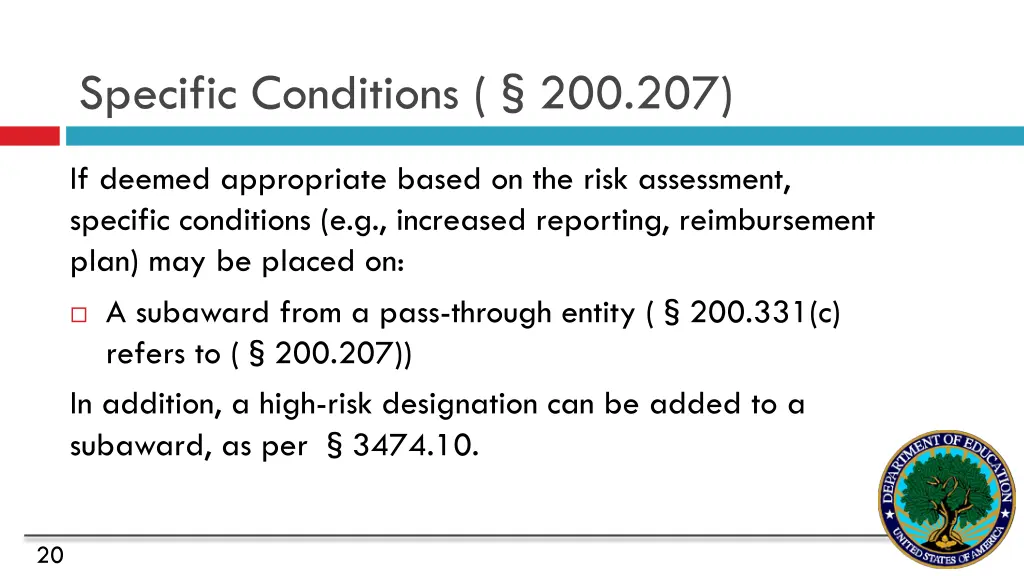 specific conditions 200 207